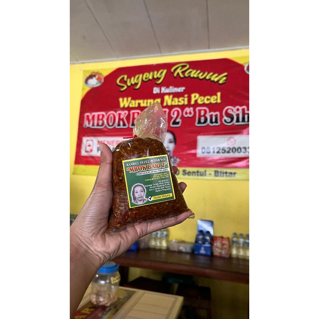 

Sambel Pecel Mbok Bari Asli Blitar – Bumbu Pecel Kacang Tanah Istimewa Gurih Pedas Tanpa Pengawet Khas Blitar