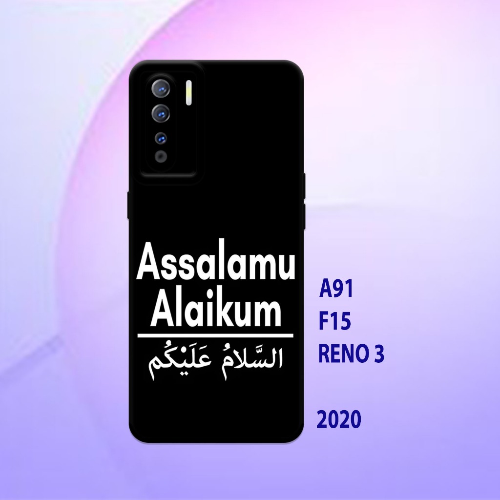 Silikon oppo A91 - oppo F15 - oppo Reno 3 _Casing case Proteksi HP bahan Lentur Tebal Hitam bening