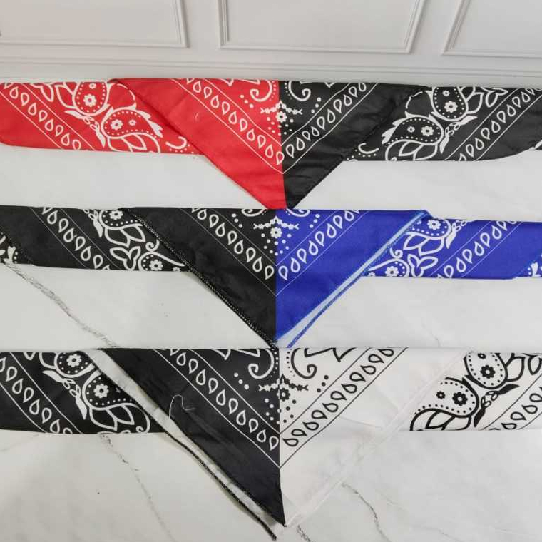 Slayer Bandana Syal Multifungsi , Slayer Motif Batik Multiwarna 53x53 Aksesoris - BIRU HITAM