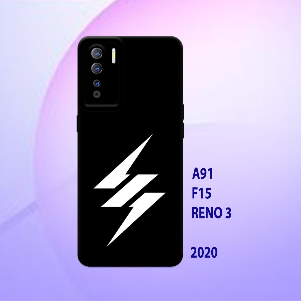 Silikon oppo A91 - oppo F15 - oppo Reno 3 _Casing case Proteksi HP bahan Lentur Tebal Hitam bening