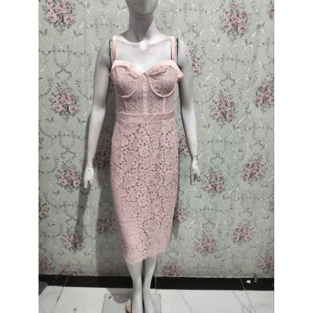 pink brukat sexy dress
