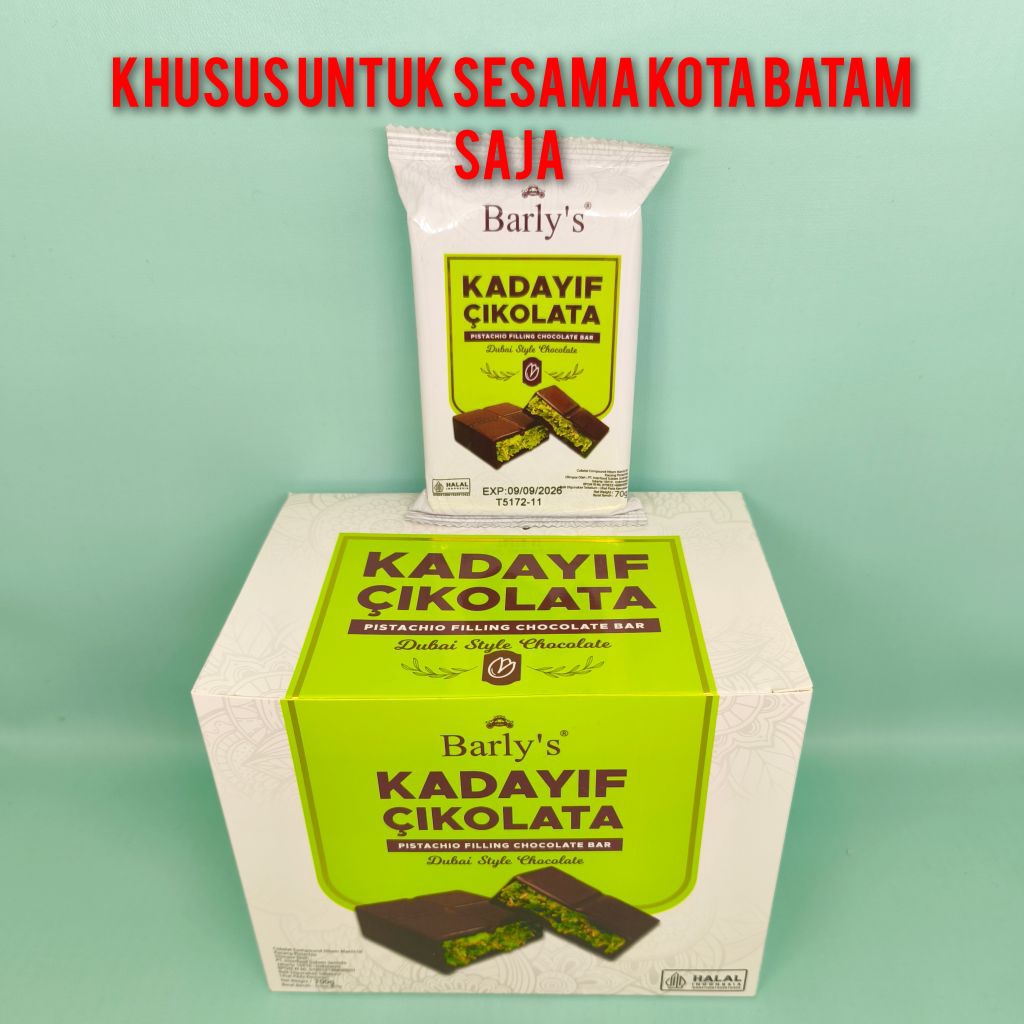 

Barlys Pistachio Filling Chocolate 70 gram
