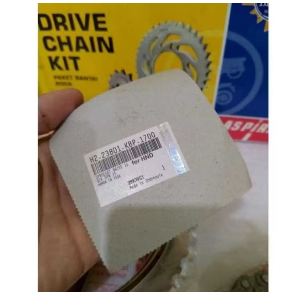 Gear satu set lengkap aspira  honda cb 150r new led facelift lobang 4/gir set ASPIRA