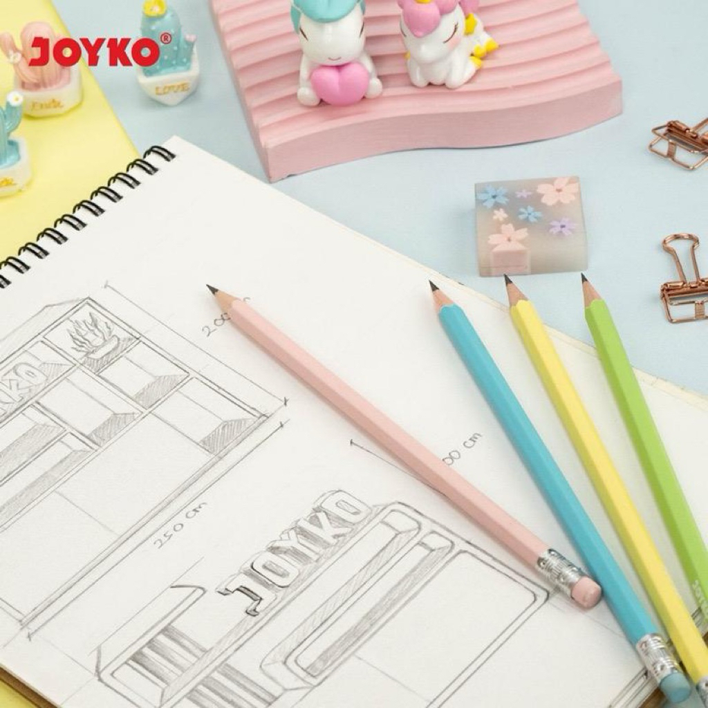 

1pcs PENSIL JOYKO 2B WARNA WARNI ADA PENGHAPUS
