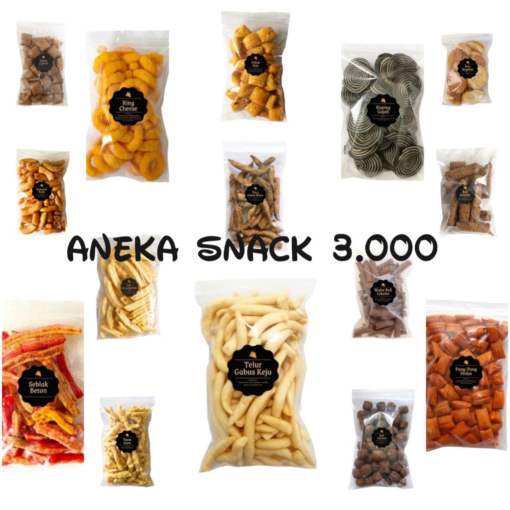 

Aneka Snack Serba 3.000 / Cemilan / Camilan / Makanan Ringan