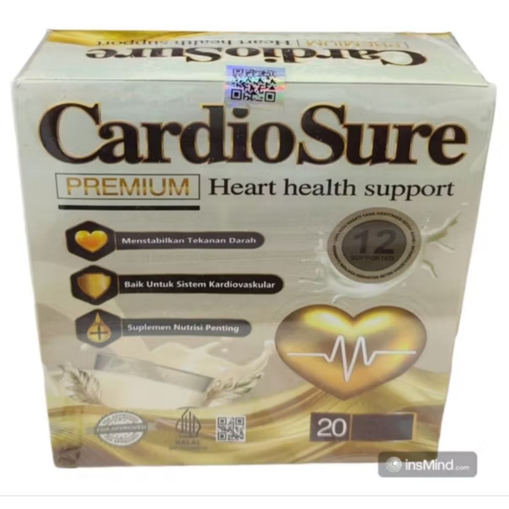 

SUSU kesehatan Cardiosure / Susu kesehatan jantung ,hipertensi kolestrol dan tekanan darah tinggi