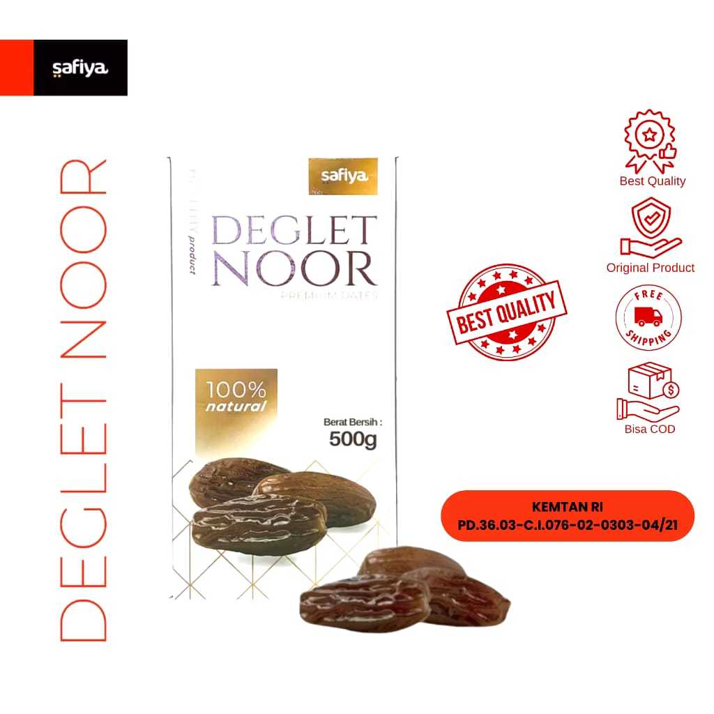 

Safiya Kurma Tunisia Madu 500 Gram Deglet Noor Premium
