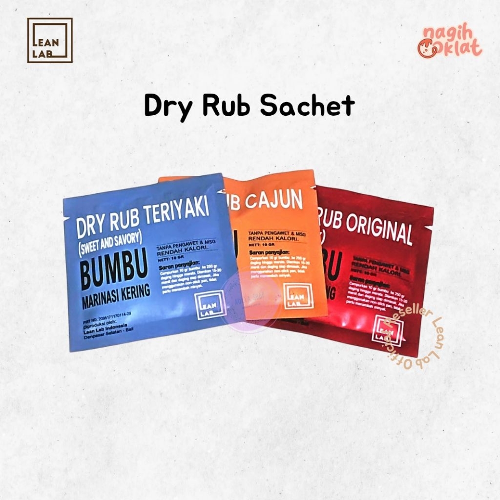 

LEAN LAB Dry Rub Bumbu Marinasi Masakan Ayam/Daging/Seafood Sachet 10gr