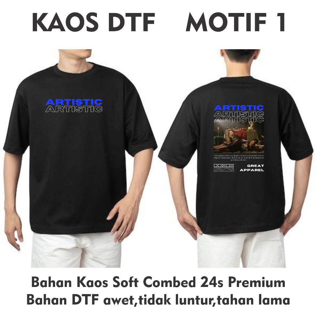 Kaos Sablon DTF / Kaos Distro DTF / Kaos Lengan Pendek / Sablon Kaos / Kaos Sablon DTF D Design