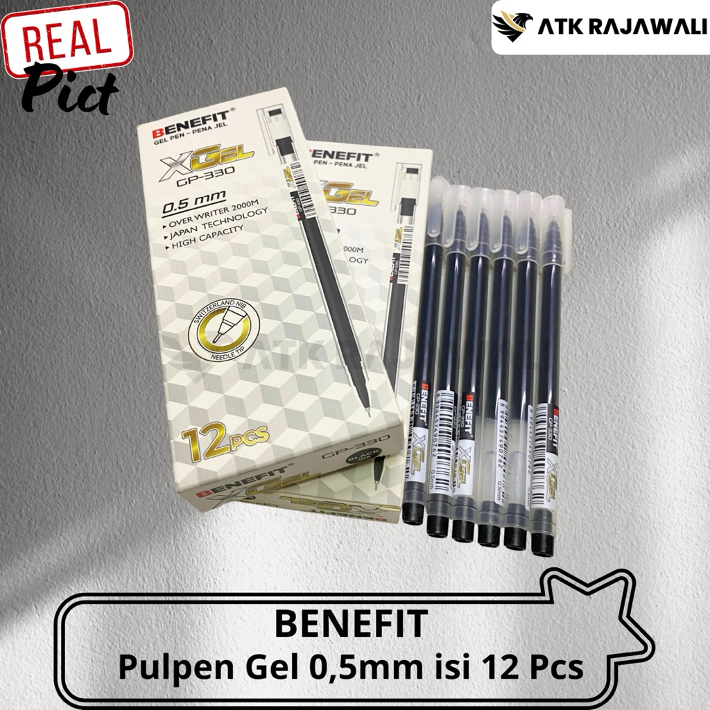 

(Selusin) Pulpen Gel Pen / Pulpen Gel XGel 0,5mm GP-330 Benefit