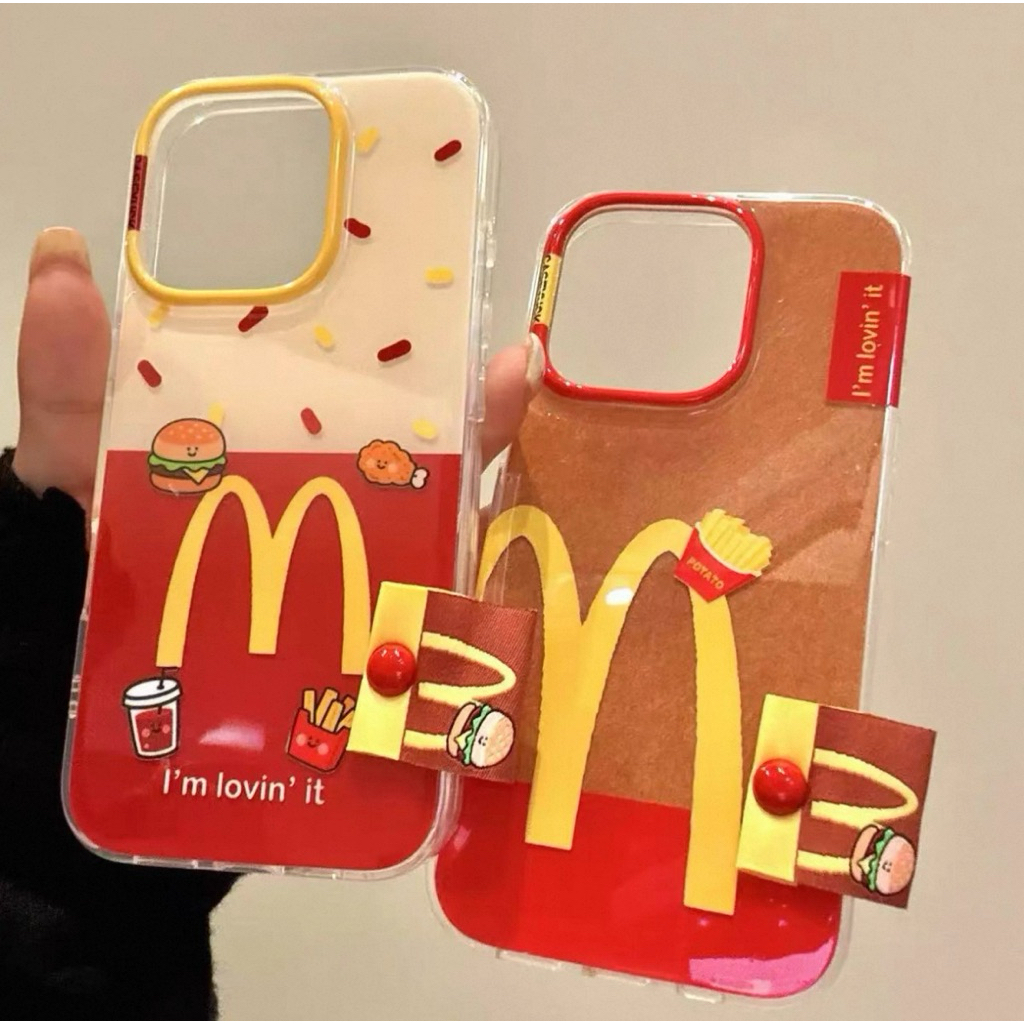 [Pre-order] Couple cute red M burger case iphone 13/14/15/16 case