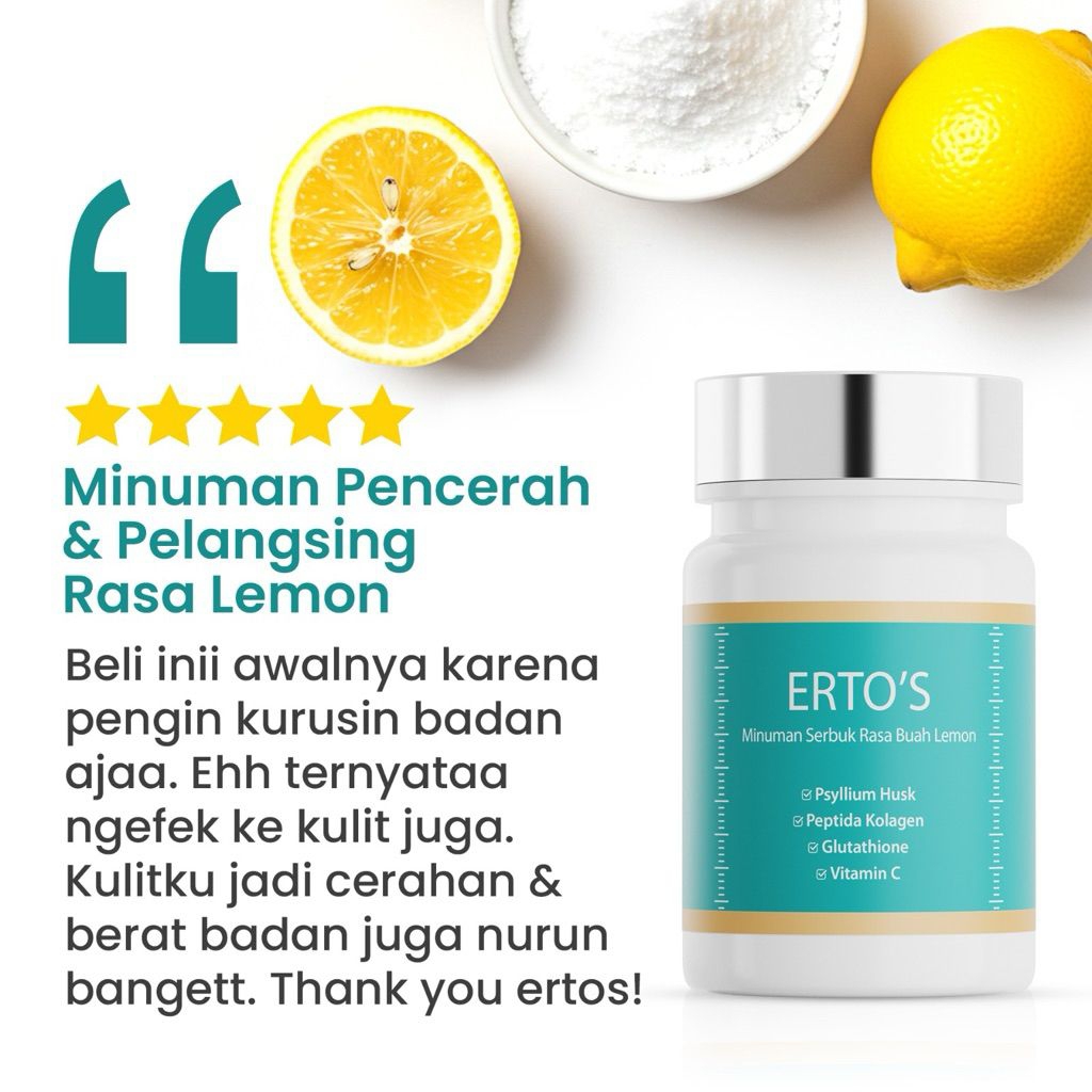 

Minuman Serbuk Rasa Buah Lemon Erto's