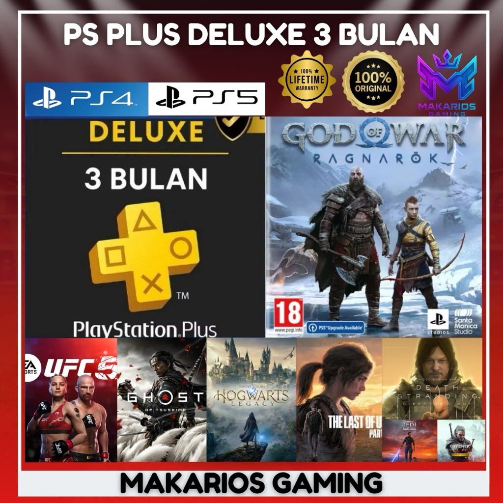 Playstation Plus Deluxe PS Plus PS 4 PS 5 (3 Bulan)