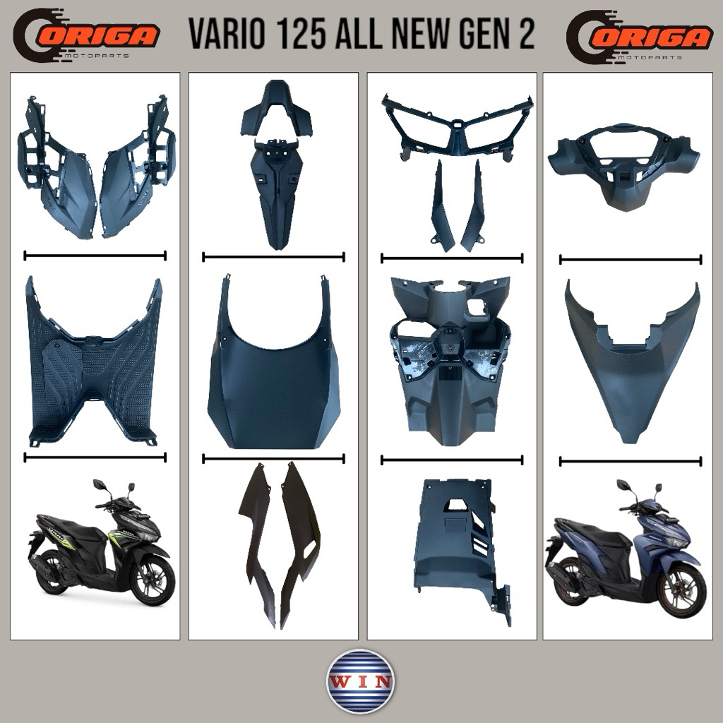 Cover Body Kasar Honda Vario 125 2023 ALL NEW GEN 2 Original WIN