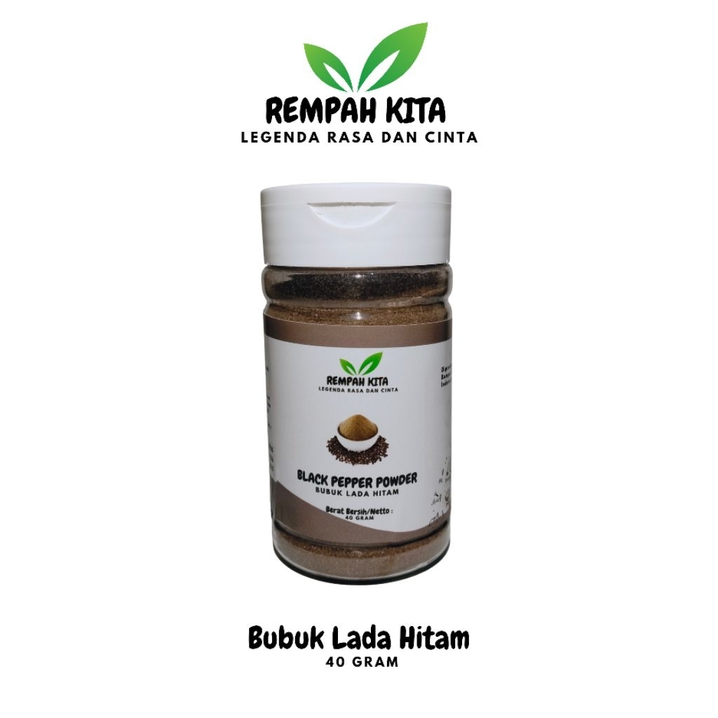 

REMPAH KITA - Bubuk Lada Hitam / Black Pepper - Kemasan Botol 40 Gram