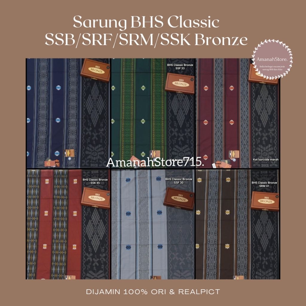 SARUNG BHS CLASSIC SKT MIX BRONZE 100% ORI [SILAHKAN BACA DESKRIPSI]