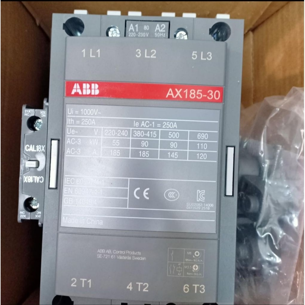kontaktor ABB AX185-30 220v 250A