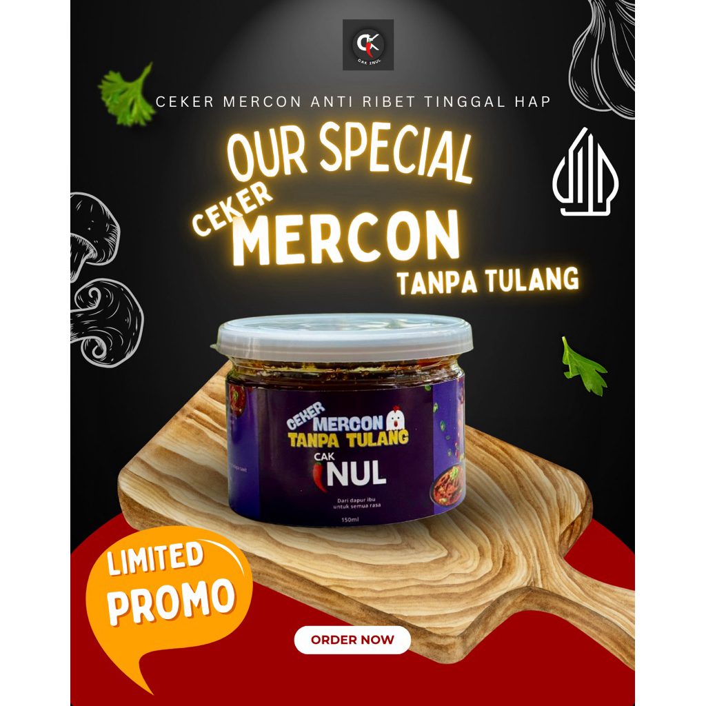 

Spesial Ceker mercon tanpa tulang Cak Inul - 150gr Halal / ceker tanpa tulang / Ceker Mercon Tanpa Tulang Pedas Nagih 150gr | Cemilan Pedas Halal | Lauk Praktis Siap Makan | Tanpa Pengawet Tahan Lama