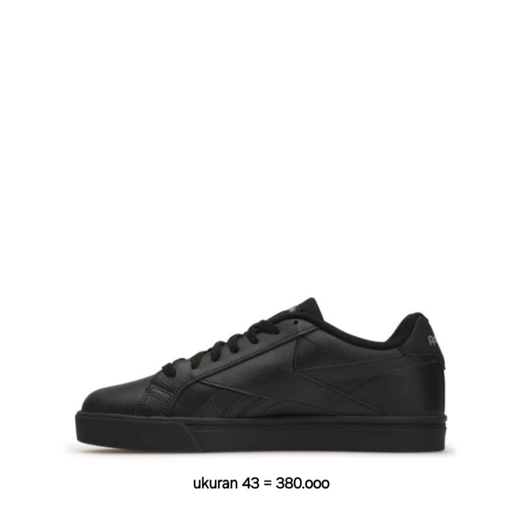 sepatu sekolah reebok casual hitam polos