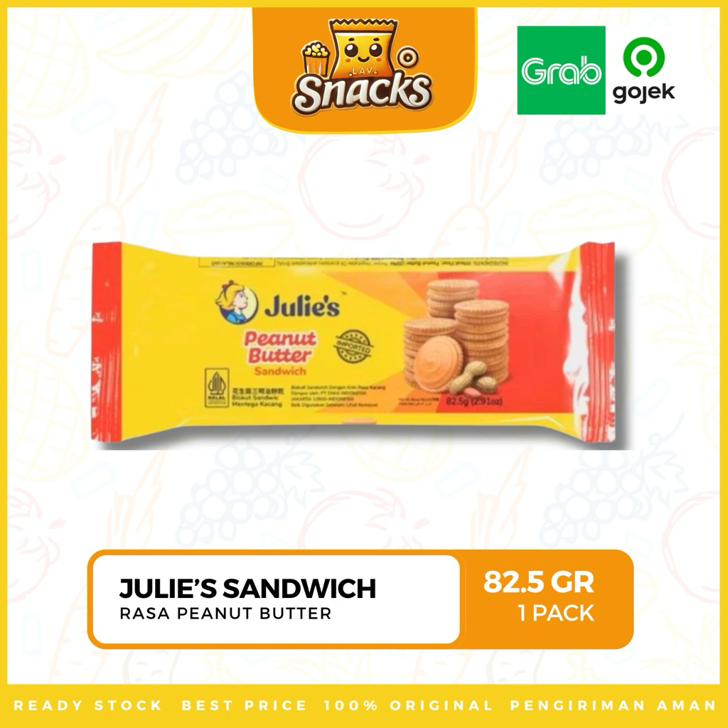 

Lav.Snacks︱Julie's Sandwich Peanut Butter 82.5GR - 1 PACK