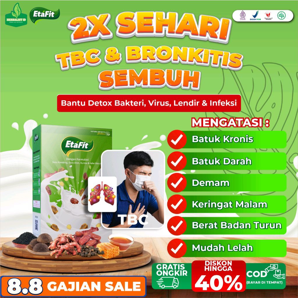 

PROMO ETAFIT Obat Terapi TBC & Detox Paru Bronkitis - Susu Kambing Etawa Bubuk Murni Asli 100% Original