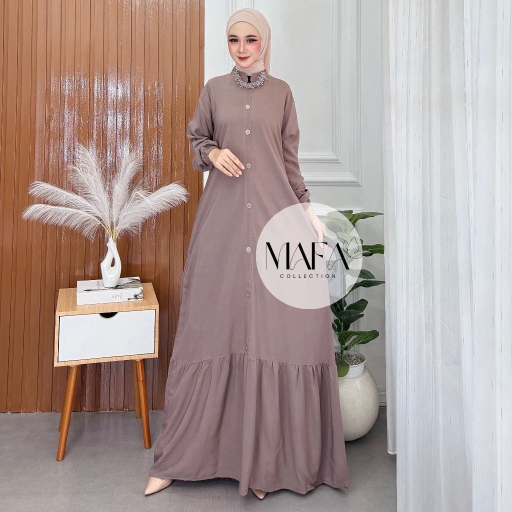 Gamis Rayon Polos Rempel Gamis Polos Busui Friendly Bahan Rayon Premium Baju Gamis Syari Size M L XL