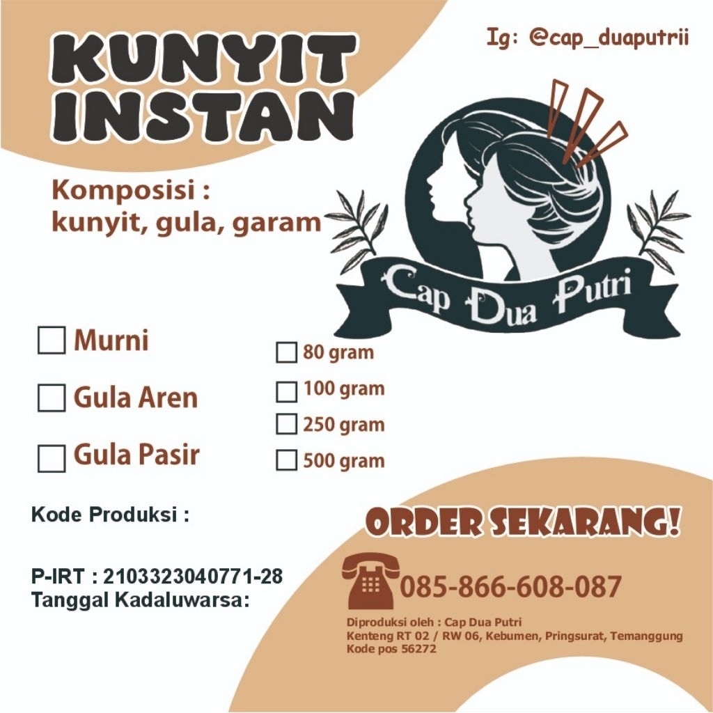 

Kunyit Instan Gula Aren