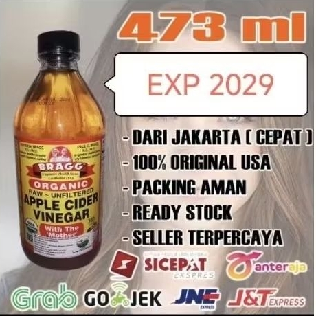 

BRAGG APPLE CIDER VINEGAR 473ML / CUKA APEL BRAGG