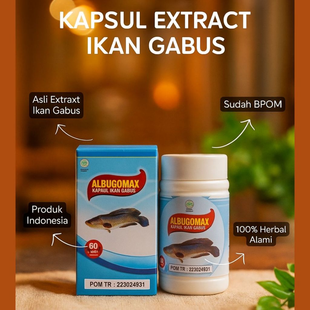 Kapsul ikan gabus albumin kesehatan vipalbumin Luka Operasi Jahit Penyembuhan