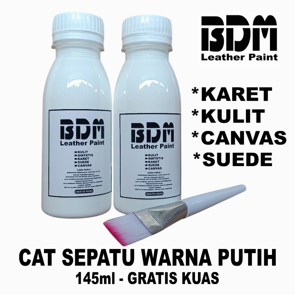 cat sepatu warna putih, Cat insole putih 145ml gratis kuas