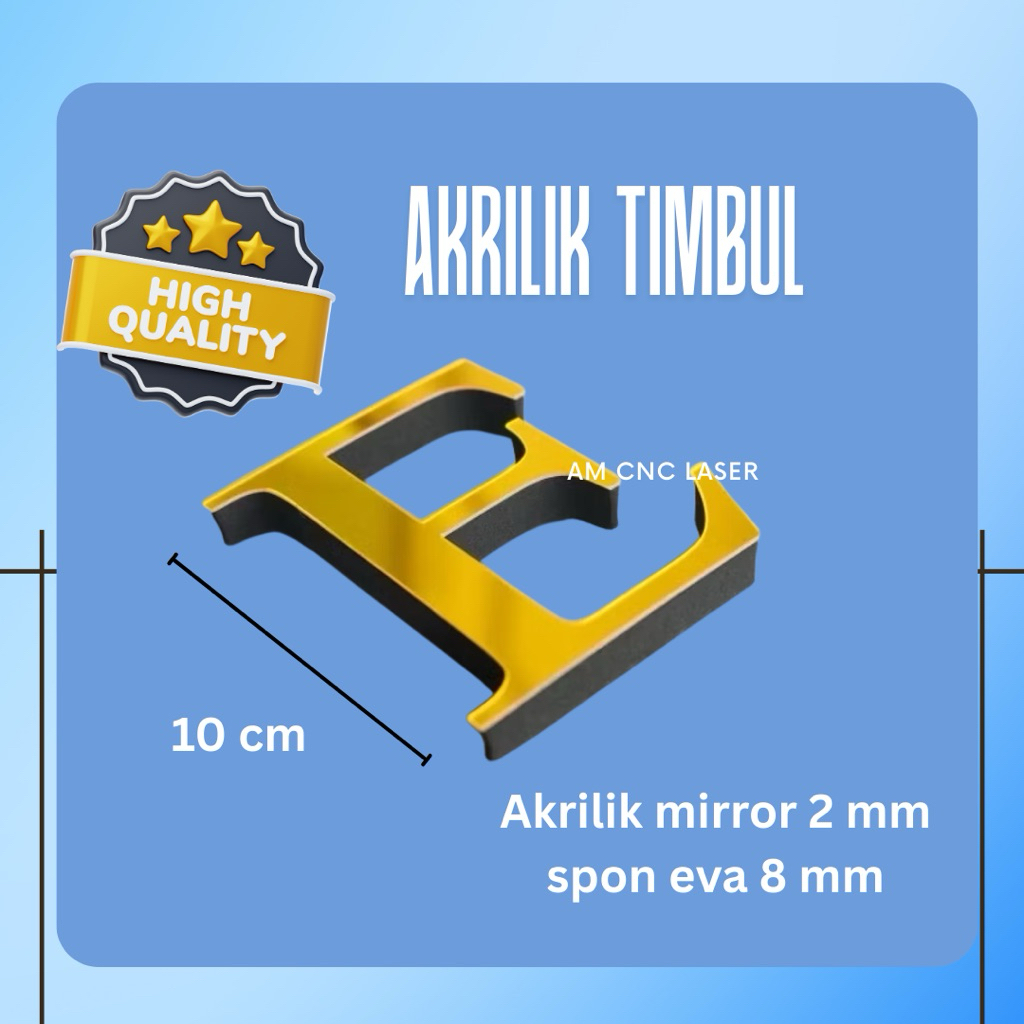 Huruf timbul akrilik sponeva Custom Nama Huruf Bahan Akrilik Custom Nama Timbul