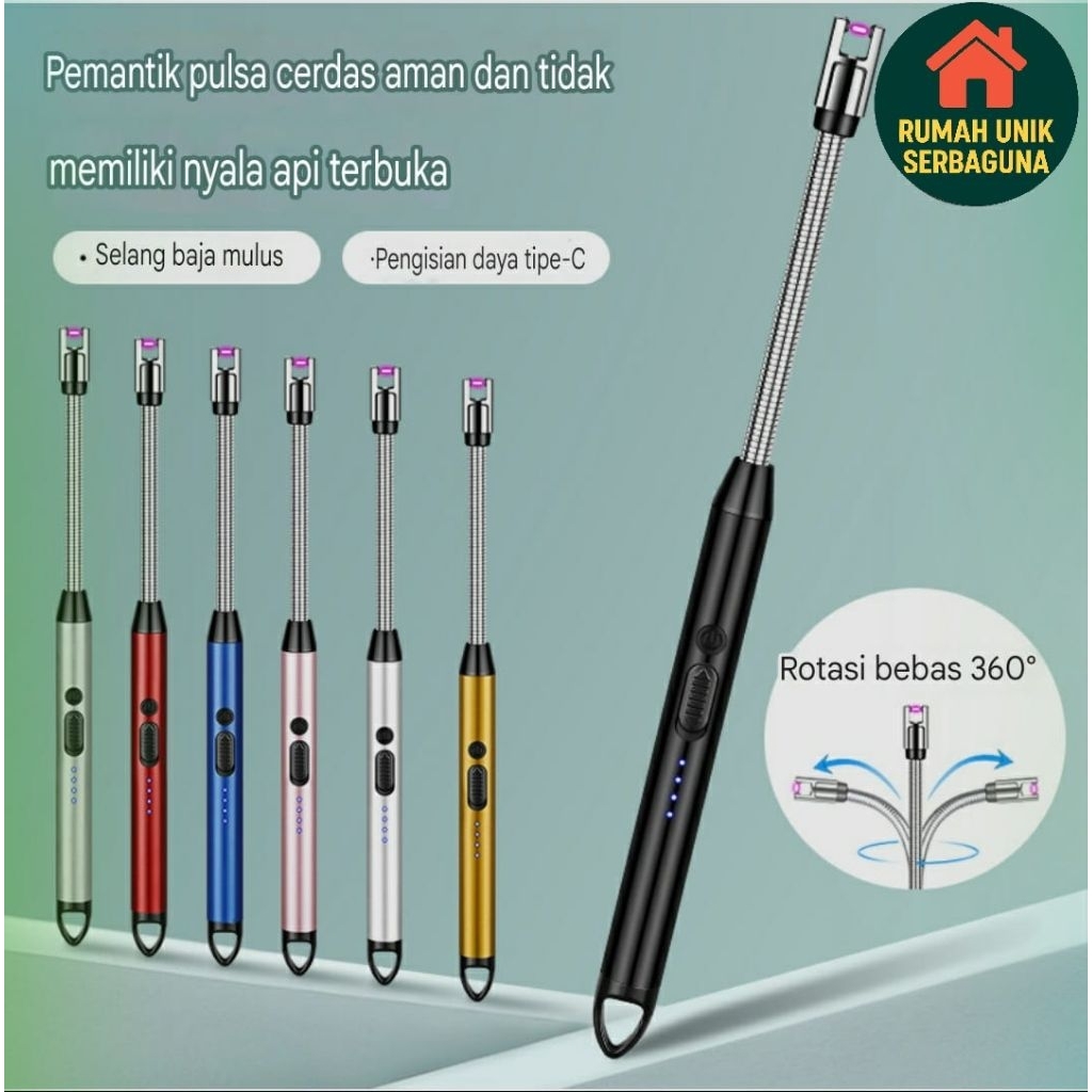 Pemantik kompor elektrik pemantik listrik USB Type C rechargeable korek kompor elektrik