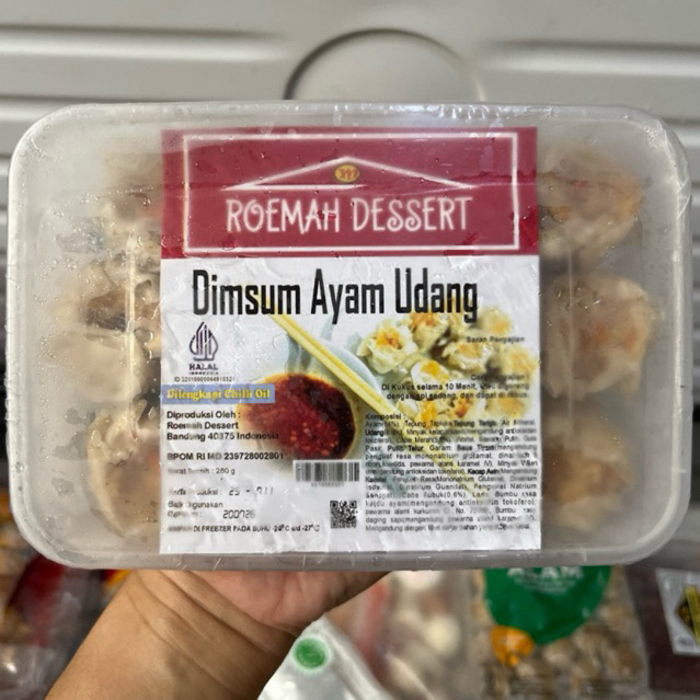 

Dimsum ayam udang ROEMAH DESSERT isi 10 PREMIUM dilengkapi chilli oil