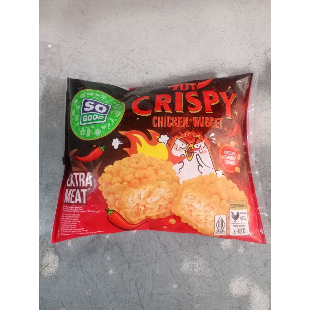 

So Good Chicken Nugget Crispy Hot 400 gram