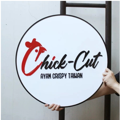 

Custom Sign Board Akrilik Papan / Papan Nama Akrilik Custom / UV PRINT 2 sisi