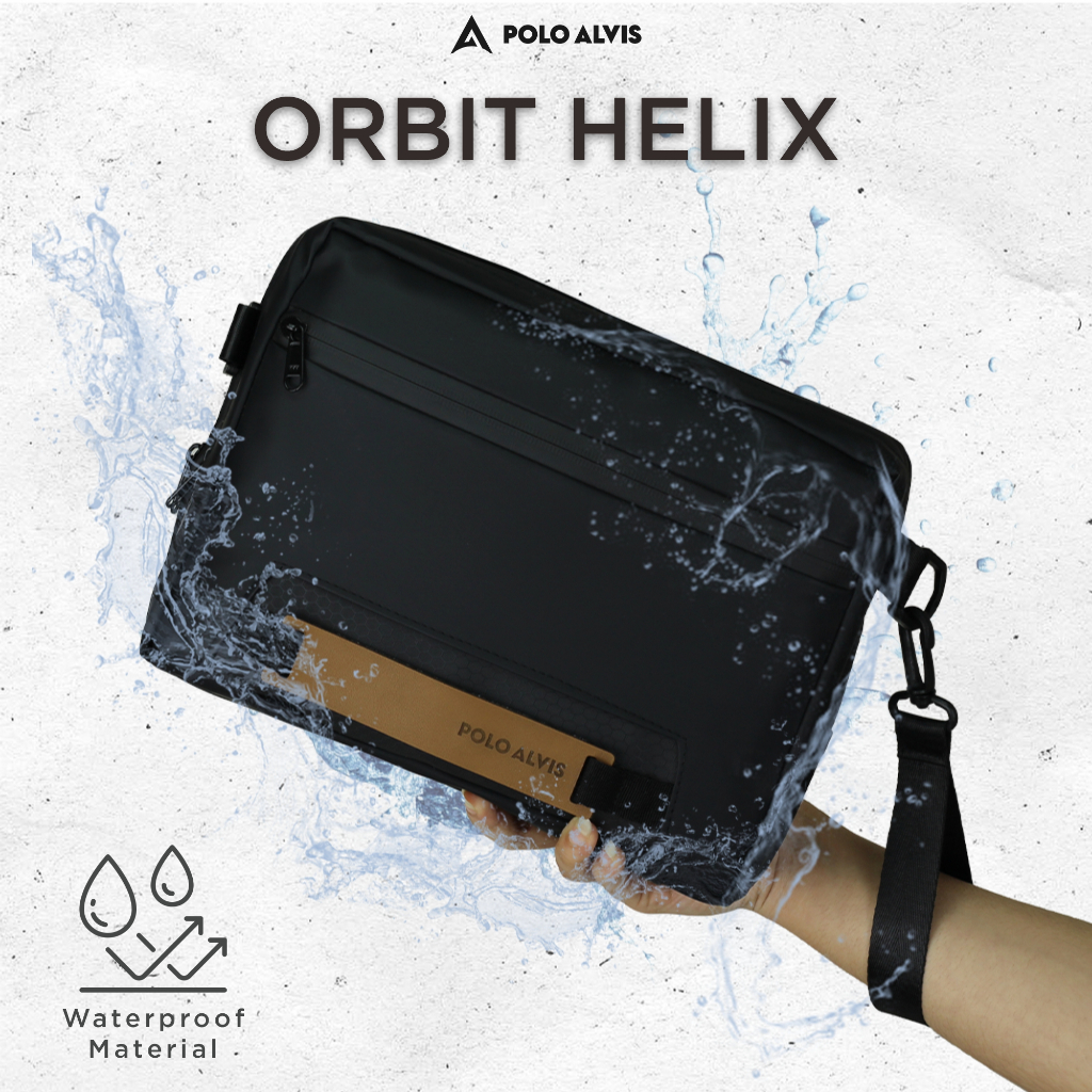 POLO ALVIS - Orbit Helix Tas Handbag Tablet Ipad 11" Exclusive Tas Clutch Pria Multifungsi Simple