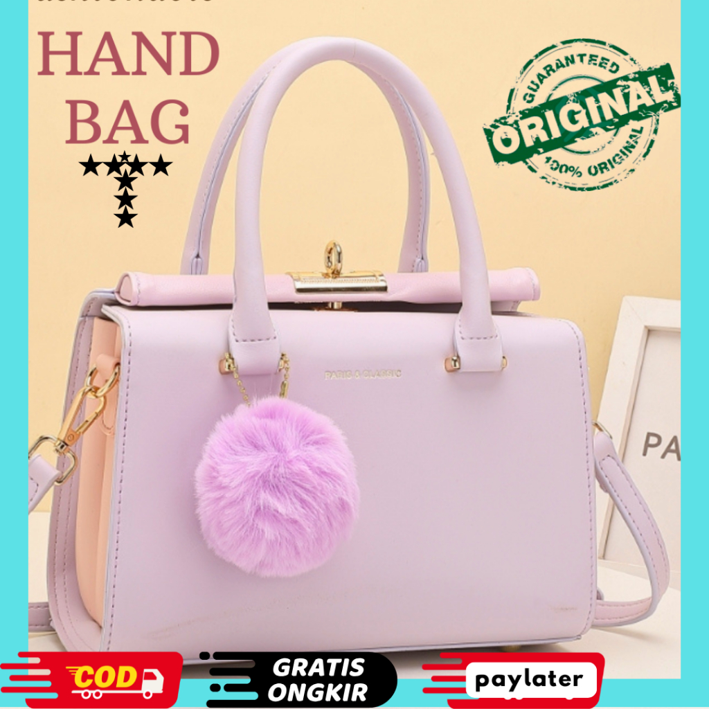 Paris & Classic Tas Wanita Clasic Original Terbaru Tas Impor Branded Handbag Tas Selempang Bahan Kul
