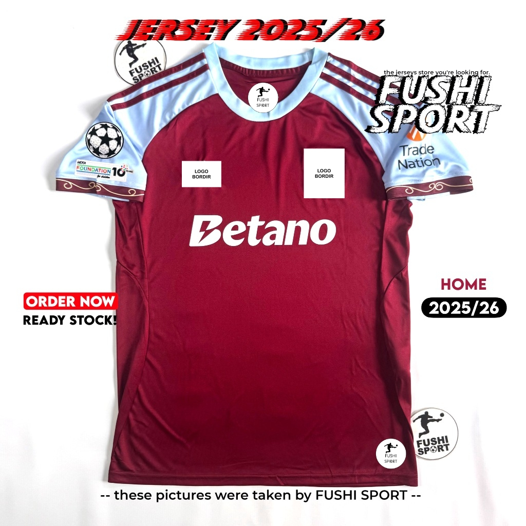 Jersey Baju Bola 2025 2026 Aston Villa Home Full Patch NEW