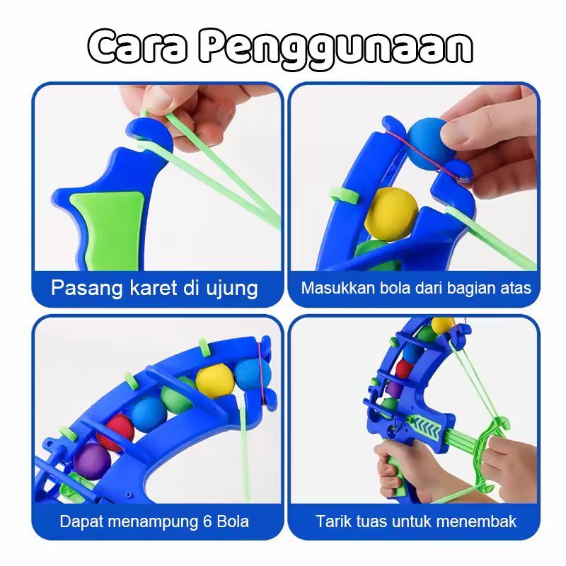 Mamolly_Mart Mainan Tembak/Mainan Panah Target Bola Lengket Dan Lembut / Mainan Panah Tembak Target