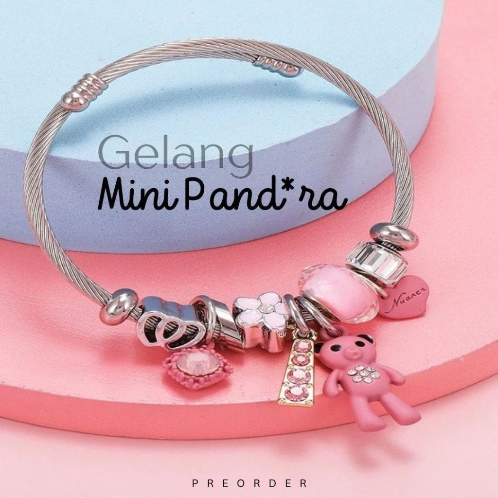 Gelang Mini Pandora | Gelang Pandora | gelang liontin | gelang alloy | gelang charm