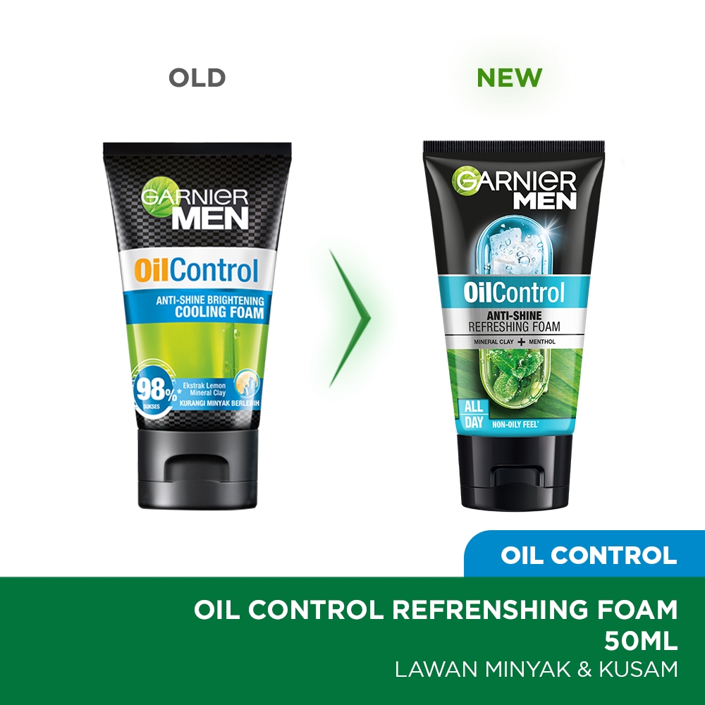 Garnier Men Turbo Light Oil Control Cooling Foam (charcol) 50mL