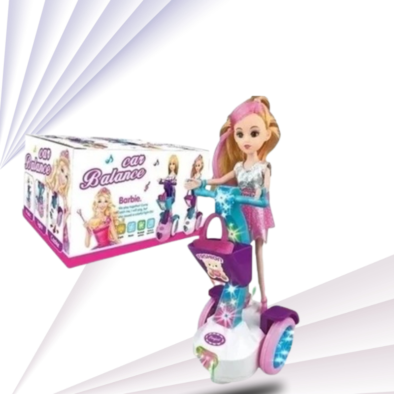 Mainan  Anak koleksi Boneka Barbie Naik Hoverboard Plastik 24cm