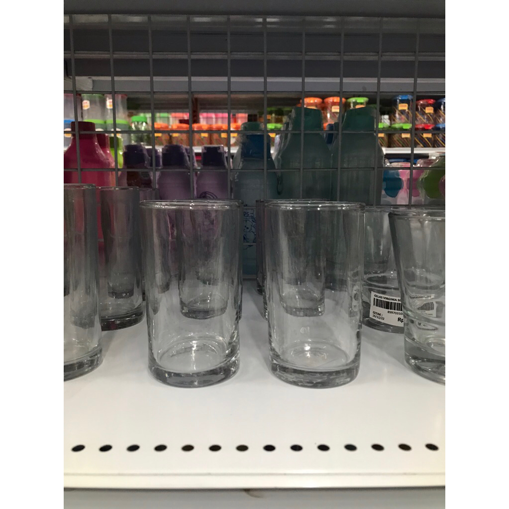 Gelas Kaca / Gelas Minum Ukuran Kecil Per 1/2 Lusin