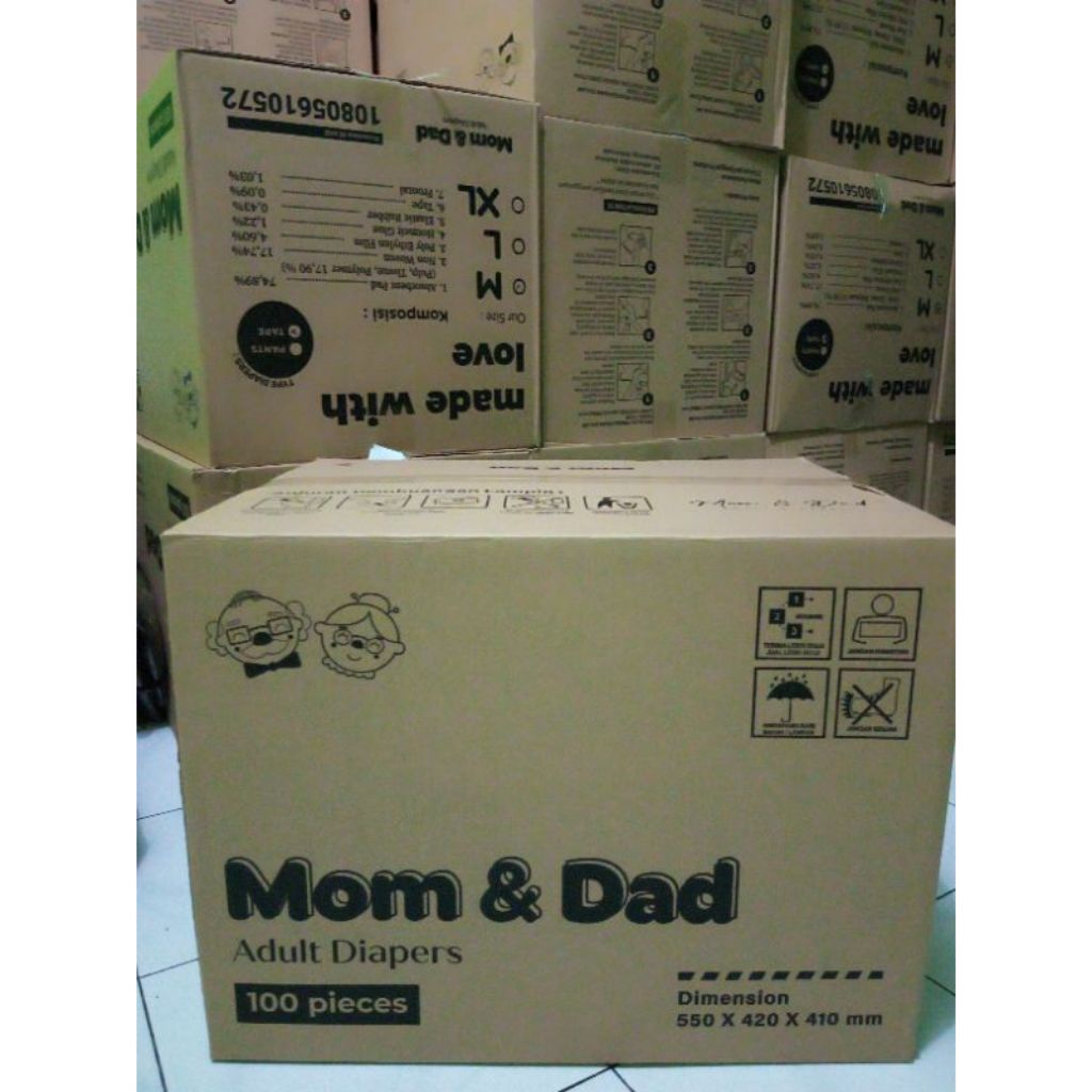 Popok dewasa MOM & DAD tipe celana 10pcs