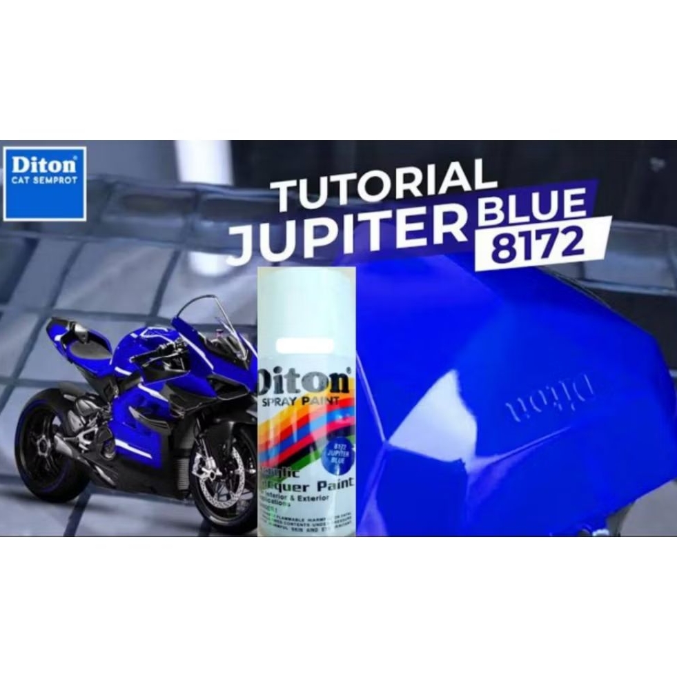 Pilok Cat Biru Yamaha Diton 8172 Jupiter Blue Cat Semprot Sepeda Motor Mobil Velg