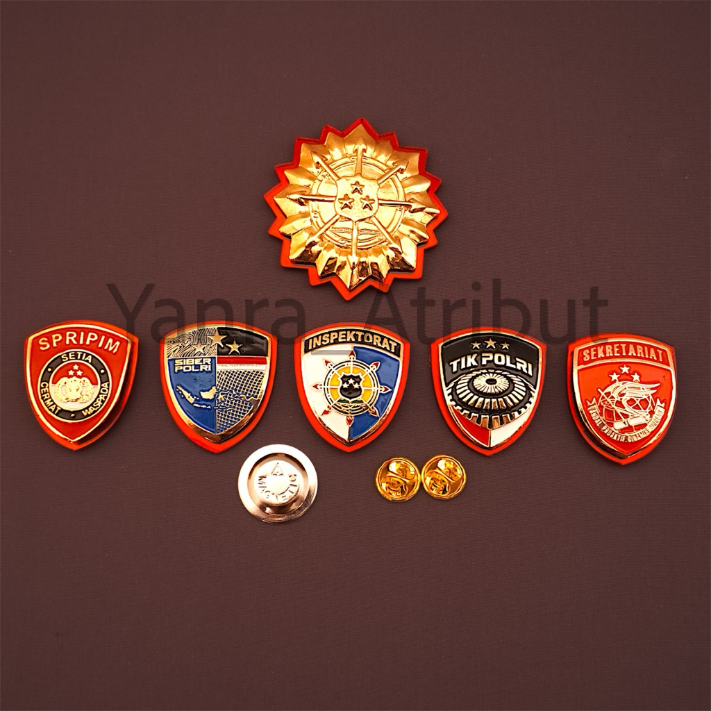 Pin Brivet Siber / pin Spripim / pin brevet Inspektorat / pin Sekretariat / pin Tik Polri Magnet Pre