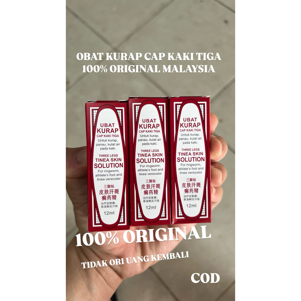 OBAT KURAP CAP KAKI TIGA ORIGINAL MALAYSIA - OBAT PANU - OBAT GATAL - OBAT KULIT - OBAT MALAYSIA - S