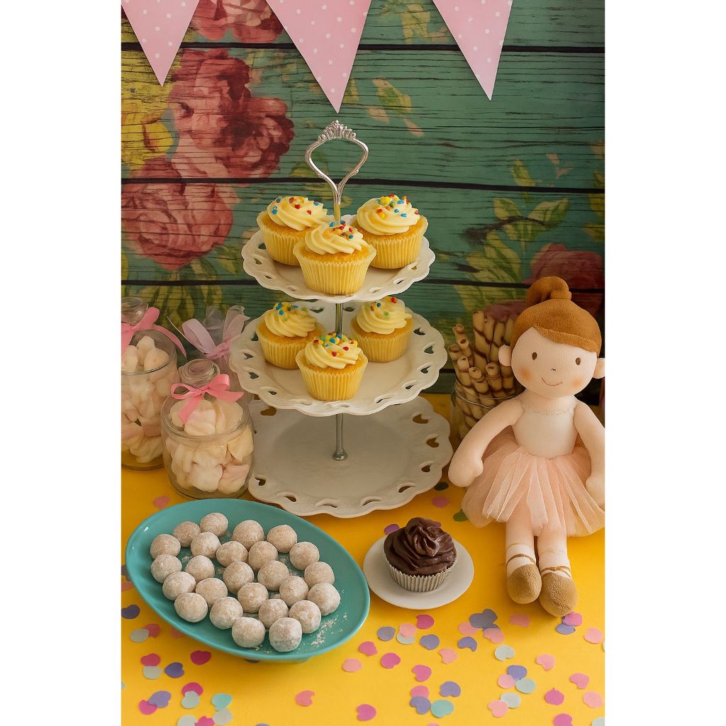 Rak Makan Kue Buah Susun 3 Tingkat Keramik Motif Hati Piring Tempat Kue Susun Detachable Cake Stand 