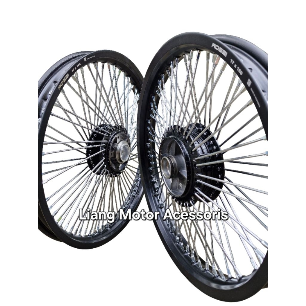 Sepaket Velg VRossi Ring 17/18 Tromol Set Custom Jari2 Seribu - Yamaha RX King / RXZ / RXK / RX King