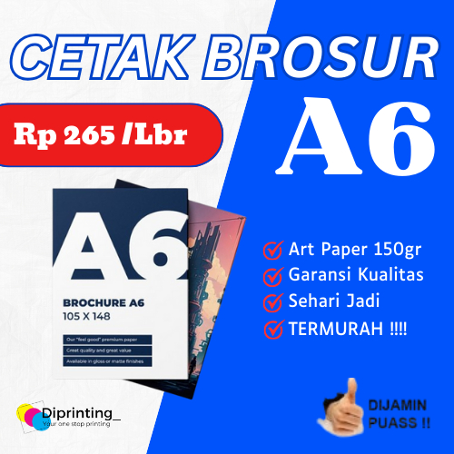 

CETAK BROSUR A6 TERMURAH || FULL COLOR || CUSTOM BROSUR